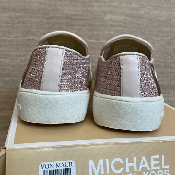 MICHAEL KORS NIB Girls Size 1 Pink Slip On Sneakers “Jem Rachel” Glitter - Picture 15 of 16